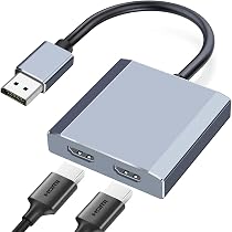 Amazon.co.jp: DisplayPort to デュアル HDMI アダプター 4K@60Hz